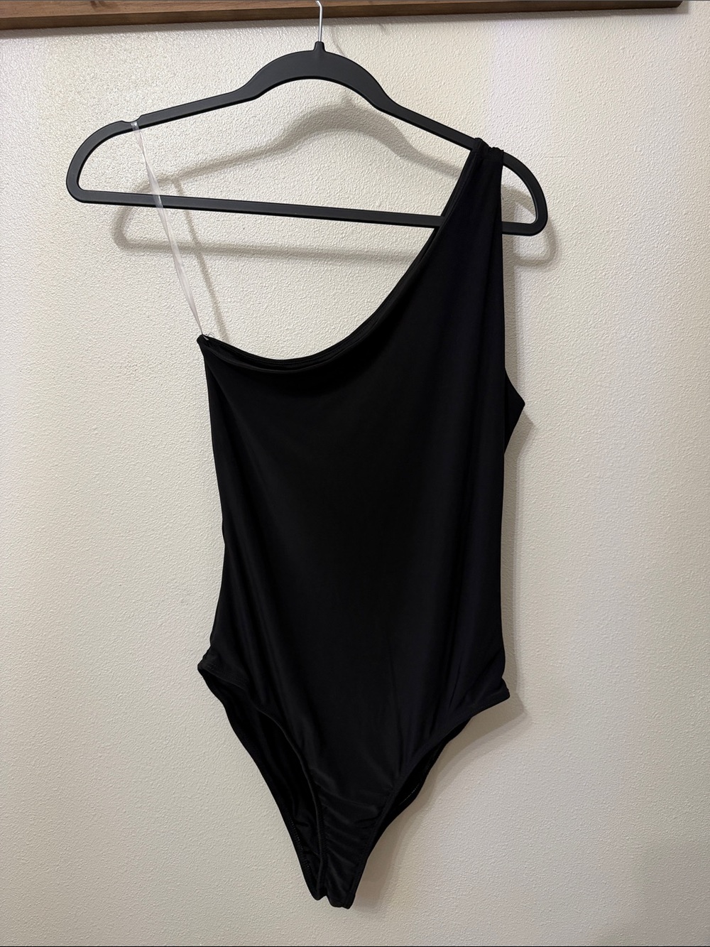 Uptown Black One-Shoulder Bodysuit